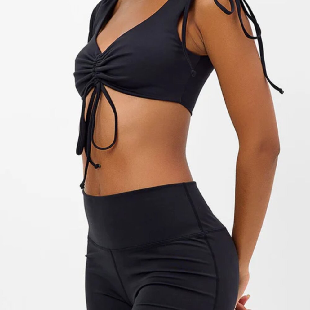 BNWT FRANKIE'S ACTIVE BIKINIS Zippy Flare Legging and Sports Bra Top 2PCS SET XS - Picture 2 of 15